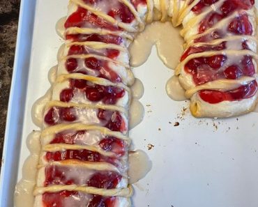 Cherry Cream Cheese Candy Cane Danish