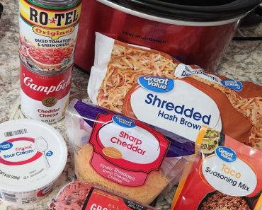 Taco hashbrown casserole in the crock pot