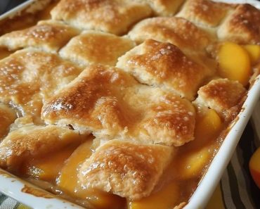 Triple Crust Peach Cobbler