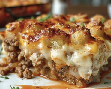 Cheesy Tater Tot Meatloaf Casserole