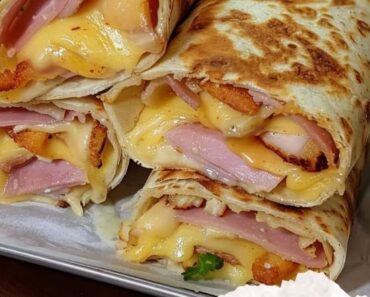 Air Fryer Hot Chicken Ham and Cheese Wraps