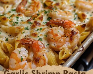 Garlic Shrimp Pasta Bake