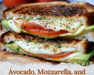 Avocado, Mozzarella, and Tomato Grilled Cheese