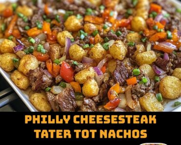 Philly Cheesesteak Tater Tot Nachos