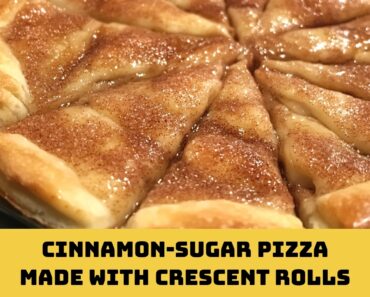 Cinnamon-Sugar Pizza made with Crescent Rolls