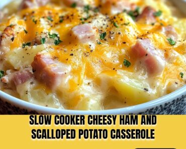 Slow Cooker Cheesy Ham and Scalloped Potato Casserole