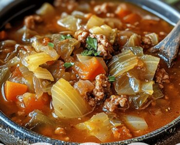 Hearty Cabbage Soup with Ground Beef