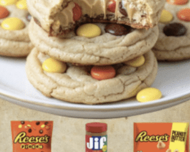Peanut Butter Candy Stuffed Cookies