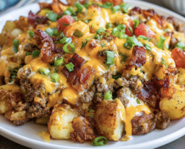 Loaded Bacon Cheeseburger Potato Casserole